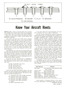 Know Your Aircraft Rivets