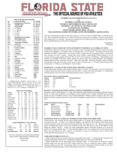 Florida State vs. Florida Game Notes