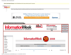 InformationWeek | 2008 InformationWeek 500