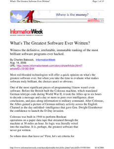 What's The Greatest Software Ever Written?