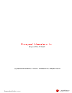 Honeywell International Inc. - LexisNexis Corporate Affiliations