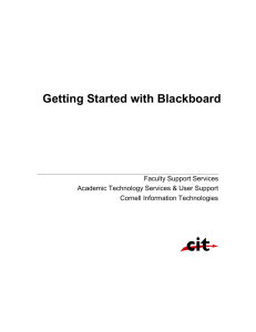 Beginner's Guide to Blackboard - IT@Cornell