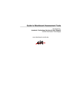 Guide to Blackboard Assessment Tools (Cornell University)