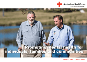 Promoting mental health for individuals, families and communities