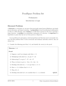 ProofSpace Problem Set