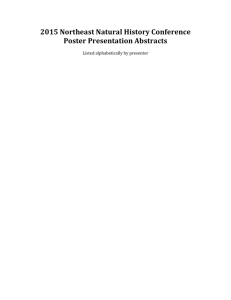 NENHC 2015 poster presentation abstracts