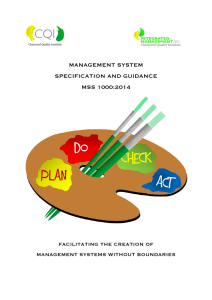 MSS 1000-2014 Management System Standard