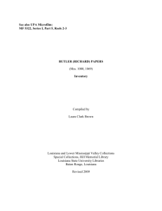 richard butler papers - LSU Libraries