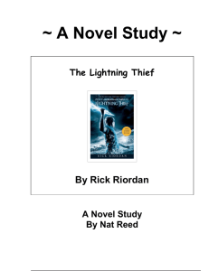 The Lightning Thief - Reed Novel Studies