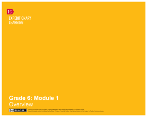 Grade 6: Module 1 Overview
