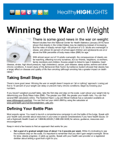 Winning the War on Weight