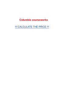 Columbia courseworks