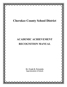 Academic Achievement Recognition Manual