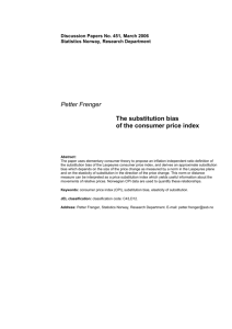 Petter Frenger The substitution bias of the consumer price index