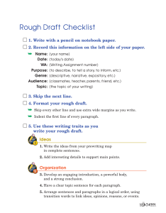 Rough Draft Checklist