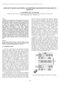 EFFICIENT BLOCK MATCHING ALGORITHMS FOR MOTION