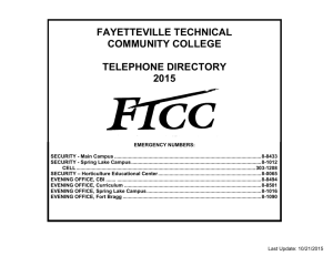ftcc telephone directory pdf - Fayetteville Technical Community