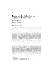 4 From Model Selection to Adaptive Estimation