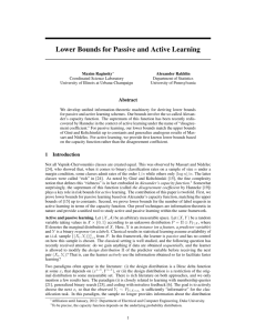 Lower Bounds for Passive and Active Learning
