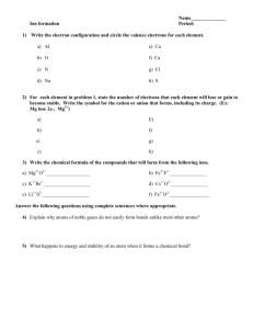 Ionic Compounds Homework Practice Packet