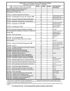 Information Technology Service Management Major