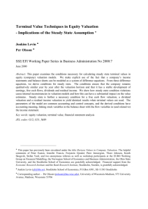 Terminal Value Techniques in Equity Valuation - S-WoBA