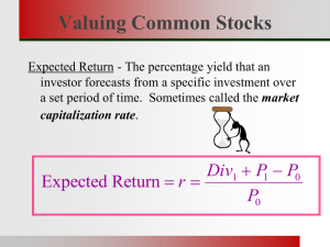 Valuing Common Stocks