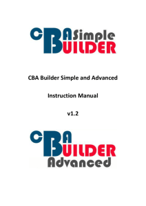CBA Builder Simple and Advanced Instruction Manual v1.2