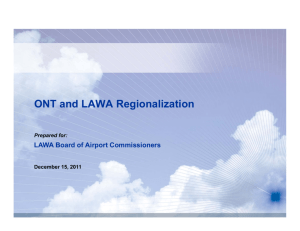 ONT and LAWA Regionalization