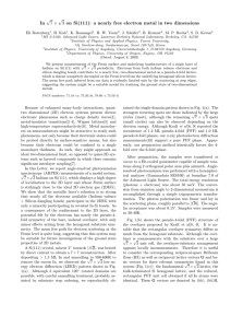 a nearly free electron metal in two dimensions