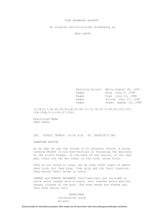 The Boondock Saints script by Troy Duffy