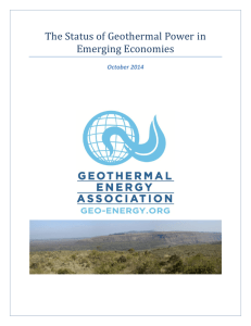 The Status of Geothermal Power in Emerging Economies