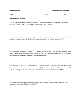 2 5 Density Practice Problems Answers