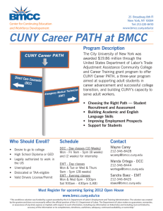 CUNY Career PATH at BMCC Program Description