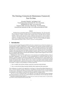 The Ontology Extraction & Maintenance Framework Text-To-Onto