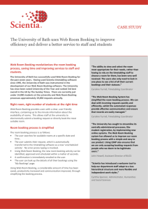 CASE STUDY The University of Bath uses Web Room