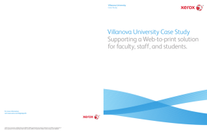 Villanova University Case Study Supporting a Web-to