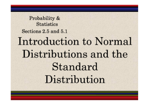 Probability & Statistics Normal Distribution Notes
