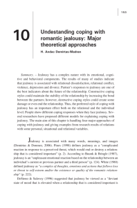 Undestanding coping with romantic jealousy: Major theoretical