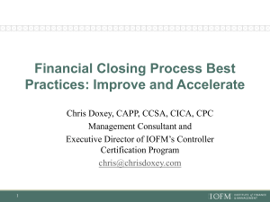Financial Closing Process Best Practices