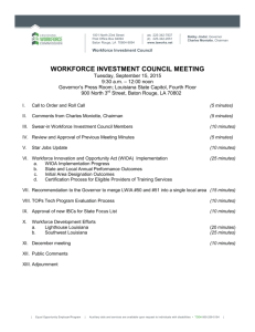 WIC Meeting Materials 09-15-15 - Louisiana Workforce Commission