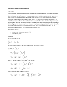 Derivation of Taylor Series Approximation Description: The Taylor