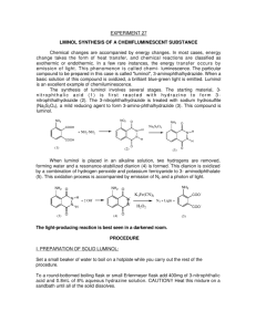EXPERIMENT 27 LMINOL SYNTHESIS OF A