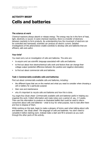 Cells and batteries - Nuffield Foundation