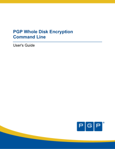 About PGP Whole Disk Encryption Command Line