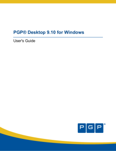 PGP® Desktop 9.10 for Windows User's Guide
