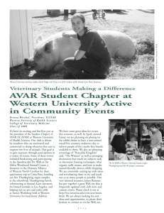 AVAR Student Chapter at Western University Active in Community