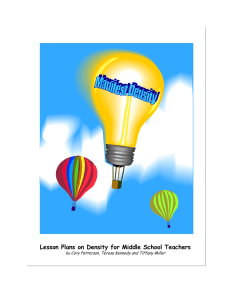 Lesson Plans on Density for Middle School Teachers