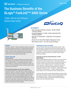 The Business Benefits of the QLogic® FastLinQ™ 8400 Series
