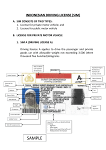 Indonesia's Driving License